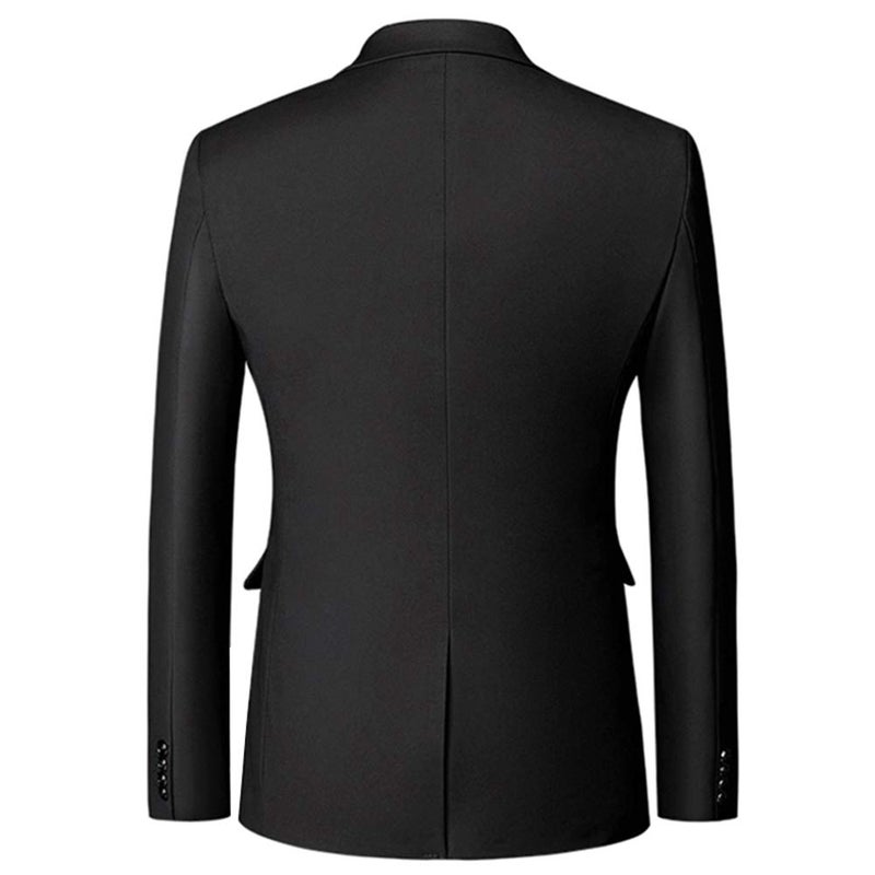 Catheive Blazer for Men Slim Fit Suit Jacket Sport Coats Formal Dress Jacket 2 Button Black - Image 2